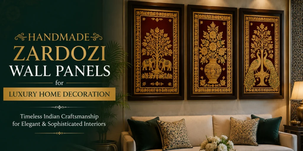 Handmade Zardozi Wall Panels